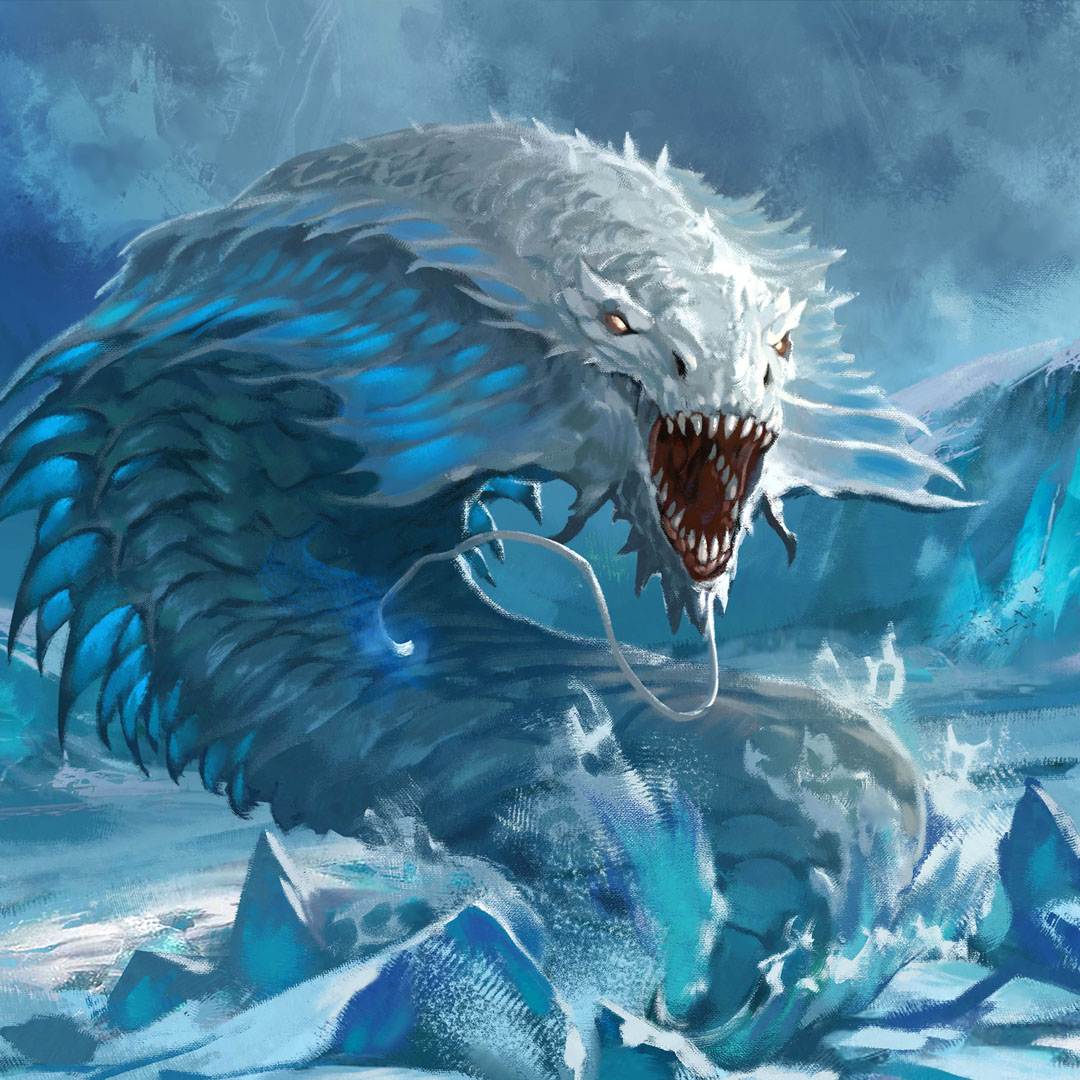 Isjormun, a gargantuan arctic serpent beneath the ice