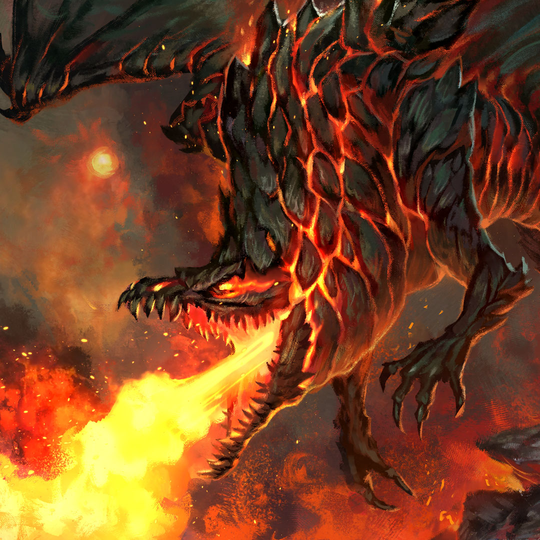 Slag, an elemental fire dragon